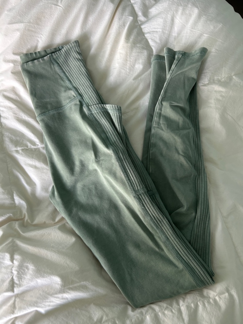 aerie Sage Green Ribbed Leggings